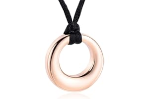 VCCWYQK Circle of Life Urnen-Halsketten für Asche Gedenkurnen Edelstahl Anhänger Halsketten Einäscherung Schmuck Andenken für Männer Frauen