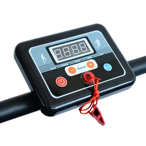 Homcom Laufband Elektrisches Fitnessgerät Klappbarer Heimtrainer mit LCD-Display 150 kg Belastung 500 W, schwarz-silbergrau, B1-0097 - 5