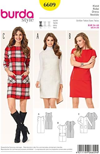 BurdaStyle Sewing Pattern B6609 Misses' Dress