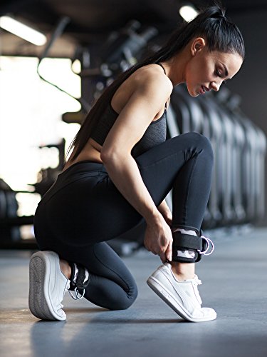 Fußschlaufen (gepolstert) von FITGRIFF (2Stück) – für Fitness Training am Kabelzug – für Frauen und Männer – 2 Jahre Gewährleistung - 2