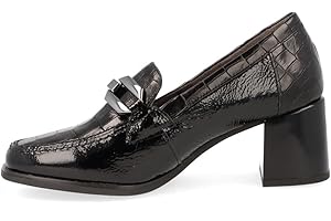 PITILLOS - 5402 Negro - Zapato de Piel, con tacón, Suela de Goma, para: Mujer