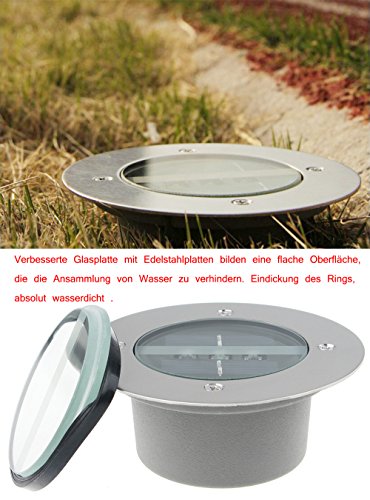Keine Verkabelung Solarleuchte für Terrasse Pfad und Garten (12 cm breit)4 Stück - 3