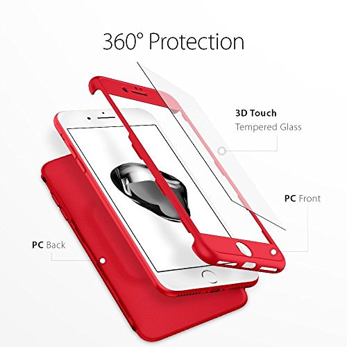 Spigen Funda iPhone 7 Plus Thin Fit 360 360 Grados Integral Para Ambas Caras y la pantalla de vidrio templado -Rojo reviews Spigen Funda iPhone 7 Plus Thin Fit 360 360 Grados Integral Para Ambas Caras y la pantalla de vidrio templado -Rojo
