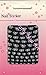 White Flower and Rhinestone Adhesive Nail Stickers Art