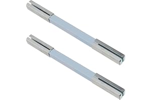 YINETTECH Lot de 2 poignées de porte de 6,9 mm x 110 mm - Cylindre de serrure en acier massif - Barre carrée pour poignées de porte