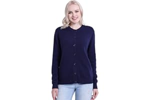 SMILING PINKER Cárdigan Manga Larga Mujer Sólido Básico Suéter de Punto