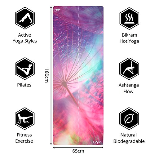 Plyopic Esterilla de Yoga | Antideslizante Colchoneta/Toalla de Lujo. Natural y Ecológica | Ideal para Yoga, Pilates, Ejercicio, Fitness, Hot o Bikram