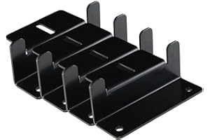 LOWENERGIE 4 x Metal Solar Panel Mounting Bracket Set Kit Aluminium Caravan Boat (Black)