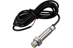 Heschen Sensor de proximidad inductivo PR12-2AO tipo cilíndrico 100-240VAC 2 cables NO (normalmente abierto) CE