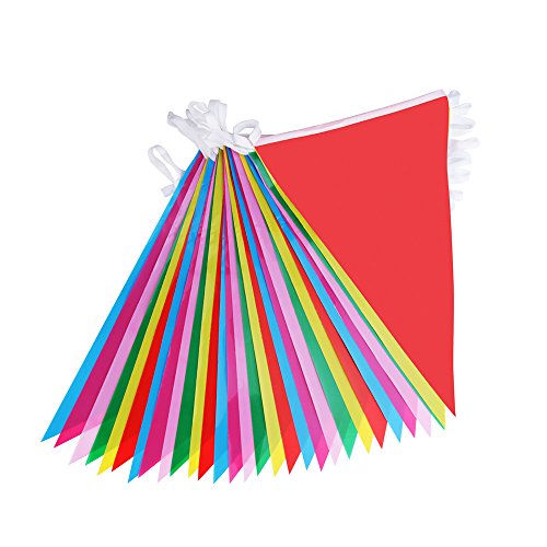 Multicolour PVC Bunting Banner(10m with 30 Flags), Opret Plastic Double Sided Bunting for Party Decoration reviews Multicolour PVC Bunting Banner(10m with 30 Flags), Opret Plastic Double Sided Bunting for Party Decoration