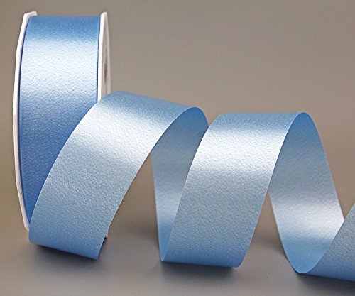 Polyband HELLBLAU 4 cm Geschenkband Dekoband 40 mm Glanzband WETTERFEST Schleifenband Kartengestaltung Basteln (3 m (Strängchen))