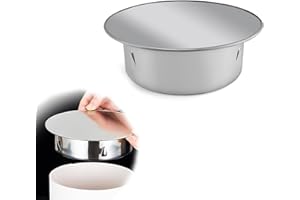 0XBIT Kaminlochdeckel, Edelstahl Ofenrohr Abdeckung 100 mm, Runde Schornsteinabdeckung, Verdickte Ofenrohrabdeckung, geeignet für Ofenrohre mit Einem Durchmesser von 100 mm