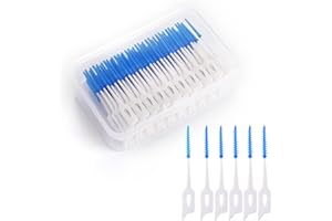 REZOLITE 160 Pieces Dual-Use Interdental Brushes, Silicone Tooth Floss Picks Dental Picks Interdental Brush Toothpick Dental Brushes Teeth Brush Picks for Braces Oral Cleaning