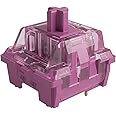 Akko Akko CS Switch for Mechanical Keyboard, Linear, 3 Pin, 43gf, North Facing SMD LED, Transparent Cover, MX Key Switches, Gaming/DIY Kit (45 PCs, Rose Red)