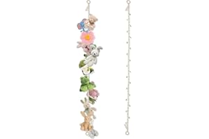 PANDAHUG Teddy Toy Hammock, Stuffed Animal Net, Storage Rope with Removal Clip Space Saving Stuffed Animals Storage Chain Boho Toy Holder Portable Hanging Hammock for Hats Toys Dolls Cards