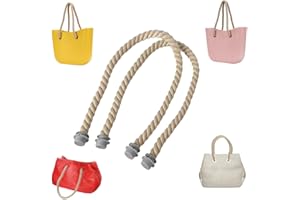 Anyingkai Klasyczny uchwyt linowy, akcesoria obag, damskie uchwyty do torby z wodoodporną wkładką płócienną do torebki Oba, beżowy