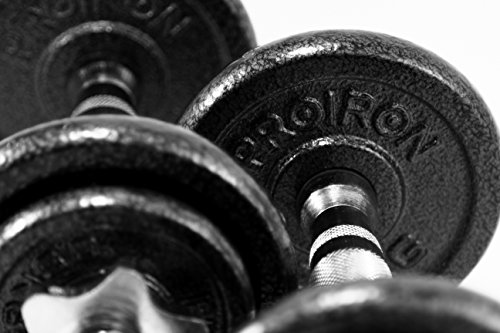 PROIRON Hantel 20kg der Gusseisen Einstellbaren Handgewicht Set mit Festen Hantel Griffe, Stange Hantel Manuell Gewechselt, Perfekt für Körperaufbau, Fitness Gewichthebung, Trainining Home Gym - 4
