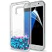 Produktbild LeYi Hülle Galaxy S7 Edge Glitzer Handyhülle mit HD Folie Schutzfolie,Cover TPU Bumper Silikon Flüssigkeit Treibsand Clear Schutzhülle für Case Samsung Galaxy S7 Edge Handy Hüllen ZX Blau