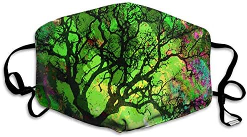 Zcfhike Anti Dust Pollution Mask Green Tree Pattern Reusable Washable Earloop Face Mouth Mask Men Women