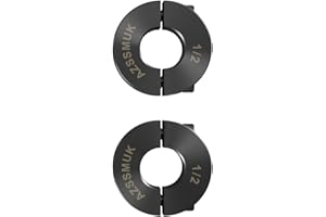 AZSSMUK Double Split Clamp-On Shaft Collars, Metal, 1/2" Bore with Set Screw, 2-Piece Set
