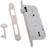 Mortise Lock Body Lock with Castle Key PVC Wooden WC Bathroom Interior Room Door Rollerless Barrelless 35 mm