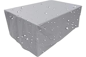 JUNXING Gartenmöbel Abdeckung, Abdeckplane für Gartenmöbel Wasserdicht Winterfest, Alle Größen Atmungsaktiv Oxford Schutzhülle Gartenmöbel Rechteckig UV-Outdoor Furniture Cover