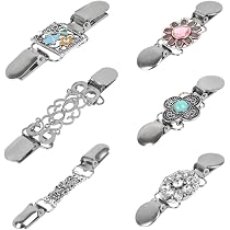 6 Clip Per Cardigan In Metallo Vintage – Fermaglio Per Sciarpe E Maglioni In Oro, Argento E Rame