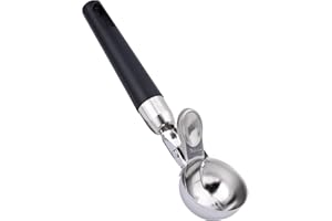 Divono Cuillère à Glace 304 en Acier Inoxydable, Cuillère à Crème Glacée, Pelle à Glace pour Crème Glacée, Melon, Boulettes de Viande, Gâteaux, Biscuits, Pâte à Biscuits(Size:20 cm)