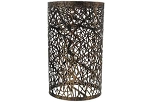 LEDSONE Vintage Cage Metal Lamp Shade - Industrial Metal Cage Light DIY Ceiling Pendant Lights for Dining Room Bedroom Loft Hallway (Brushed Brass 4)