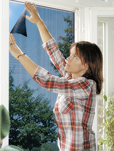 Schellenberg 51009 elastisches Fliegengitter für Fenster ELASTIC, anthrazit – max. 130 x 150 cm - 2