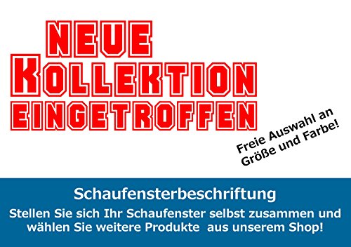 Preisvergleich Produktbild SH90 'Neue Kollektion eingetroffen - Schaufensterwerbung Schaufensteraufkleber (130x58cm) glanzgold (gespiegelt)