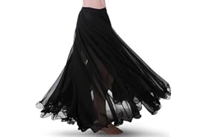 Wuchieal Bauchtanz Rock Bauchtanz Kostüm Damen Tänzerin Chiffon Röcke Big Swing Langer Rock Festival Performance Kleidung