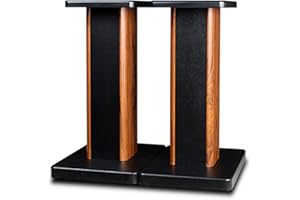 Ddasam Supporti da terra Supporto(40cm) set da 2 pezzi Supporti da terra per casse acustiche Surround Sound Mensola Mensola Pavimento Supporto Audio in Legno Massello