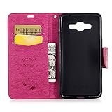 BONROY® Samsung Galaxy J2 Prime Hülle ,Lustige nette Teddybär Folio Schutzhülle Tasche PU Leder Mit Wallet Kartenfach Magnetverschluss Standfunktion Handytasche Slim-Schutzhülle Mit Karten-/Geldscheinfach Handy Etui Flip Tasche Für Samsung Galaxy J2 Prime - 