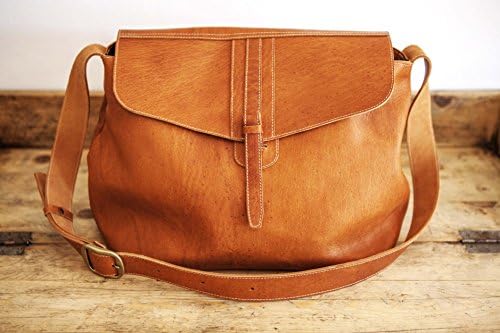 SATCHEL Leather Bag // Big Leather handbag // Brown coach leather bags // Messenger Tote bag ORGANIC XL