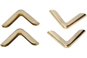 MISKALL Proteggi angoli per libri, album in metallo Scrapbook Proteggi angoli per libri per album di foto scrapbooking fai da te 50 pezzi(Ottone)