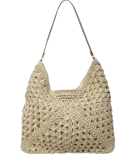 Borsa Paglia Donna - Tote Bag Estiva Per Spiaggia, Vacanze E Picnic (Color Dark Khaki) - Foto 13