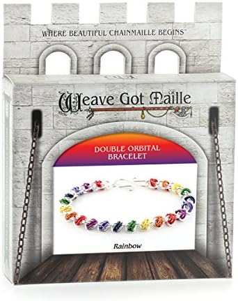 Weave Got Maille Rainbow Double Orbital Barrel Chain Maille Bracelet Kit