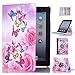 Produktbild CULIKER Huawei MediaPad T3 10 Fall, Slim Shell Ständer Fall Leder, drehbar, für Huawei MediaPad T3 10 (9.6-inch) Tablet Pink Butterfly