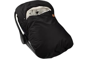 BÉABA, Chancelière Cosy/Siège Auto, Compatible tous sièges Groupe 0, 0-12 Mois, Imperméable, Coupe-Vent, Respirant, TOG 6, Double Polaire, Passage Harnais 3 et 5 Points, Noire