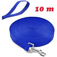 [Gesponsert]Ploopy Stabile Schleppleine für das Hundetraining, Hunde Ausbildung Gehorsam Seil, Hundeleine / Laufleine / Schleppleine / Fährtenleine / Suchleine 10 M Blau