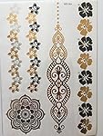 Temporary Metallic Body Tattoos (Pack of 2) - Perfect For All Summer Occassions!