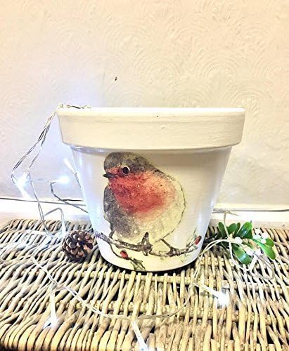 Robin Christmas Tree Pot