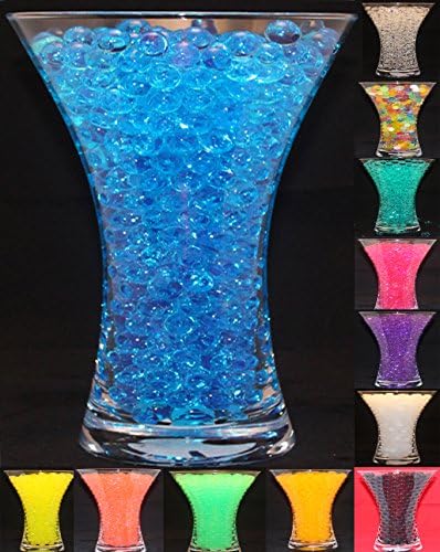 LUXURY WATER CRYSTAL BEADS WEDDING TABLE DECORATIONS CENTREPIECES WATERBEADS (Blue)