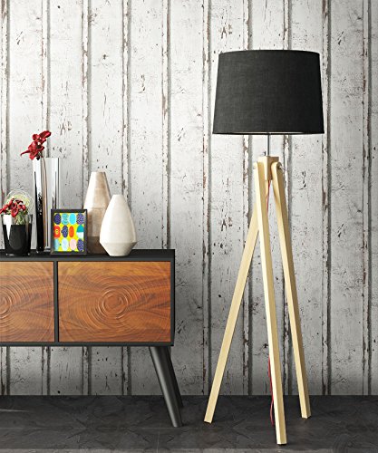 Tapete Vliestapete Antik Holz Muster in Creme Weiß , schöne edle Tapete im Antikholz Design , moderne 3D Optik für Wohnzimmer, Schlafzimmer oder Küche inkl. Newroom Tapezier Ratgeber mit super Tipps! - 7