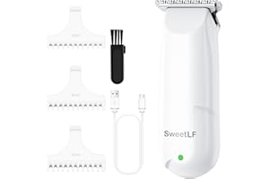 Portable Hair Trimmer Rechargeable Hair Cutting Set Women Favorite Trimming Mini Hair Clippers Small Hair Clippers for Men Kid Infant Pet White Sweetlf