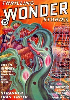 Thrilling Wonder Stories - Stranger Than Truth - Vintage Mouse Mat