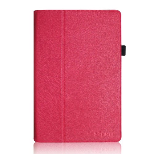 [Eckenschutz] Fintie Microsoft Surface Pro / Pro 2 hülle Case Tasche Schutzhülle Etui – Hochwertige Kunstleder Slim Fit Stand Cover mit Stylus-Halterung für Microsoft Surface Pro / Pro 2 10.6″ Zoll Tablet, Magenta - 4