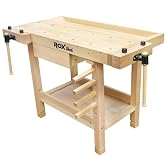 Rox Wood 0111 Two Vise Hobby Wood Carved Carpenter Workbench 106 cm