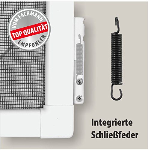 Insektenschutztür Alu Rahmen System für Türen 120x240cm weiß - 6